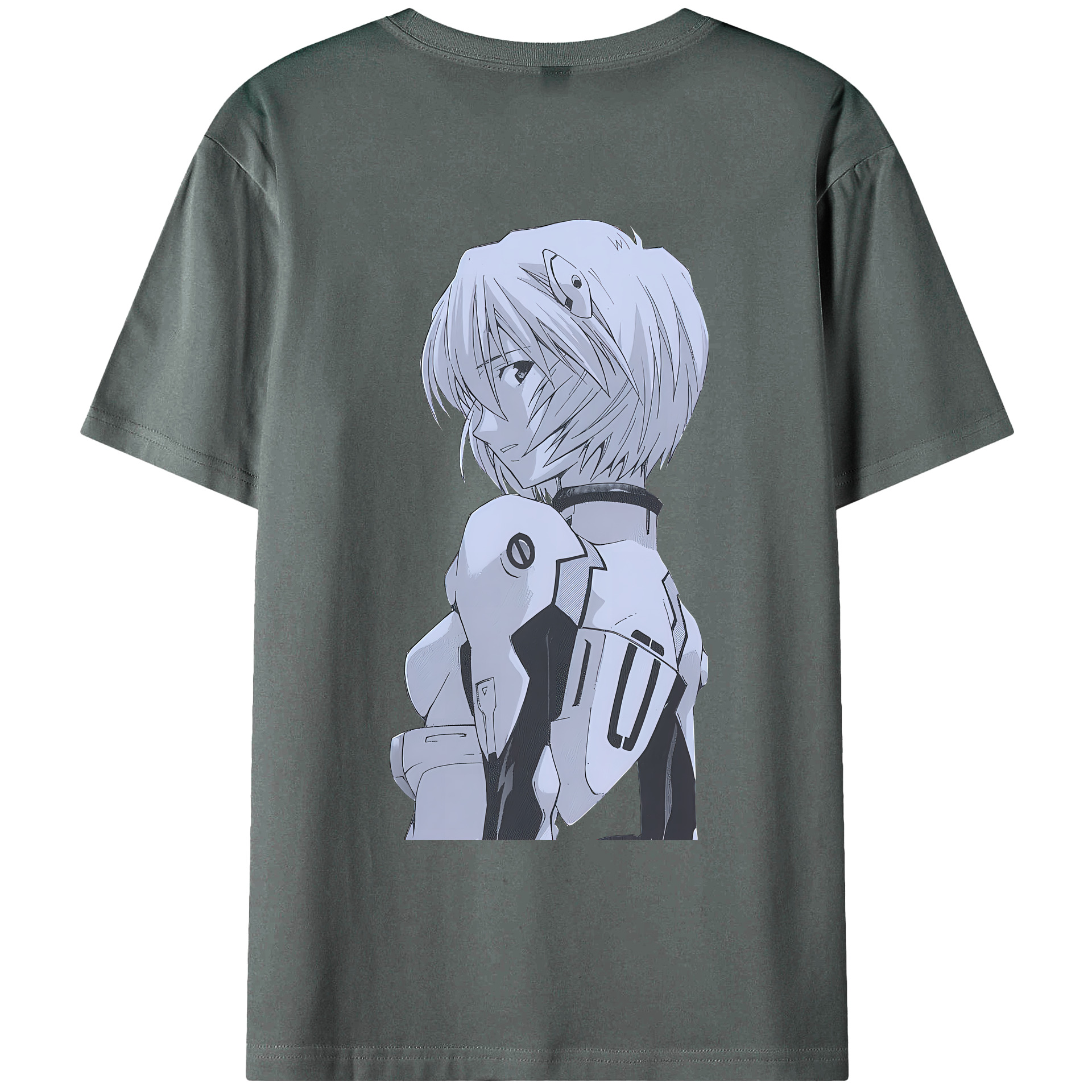 （画像用） EVA 新世紀エヴァンゲリオン 綿100％ メンズ半袖Tシャツ（バックプリント） 通気性